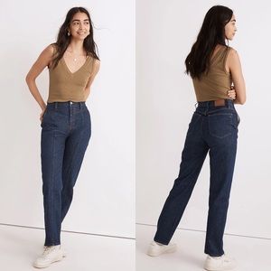 Madewell The Perfect Vintage Straight Jean in Greenhaven Wash: Seamed Version 25